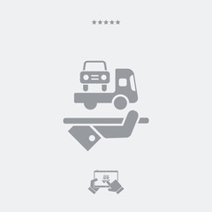 Car assistance service - Vector web icon