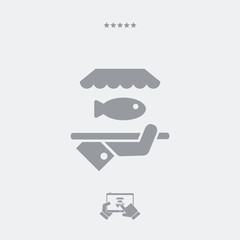Fish restaurant - Vector web icon