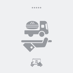 Fast-food delivery service - Vector web icon