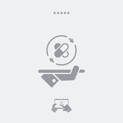 Fototapeta premium Steady pharma services - Vector web icon