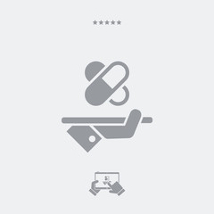 Fototapeta premium Pharma services - Vector web icon