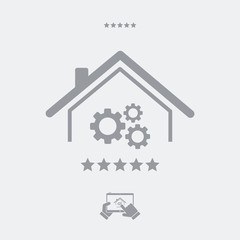 Top rating home system - Vector web icon