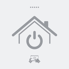 House power switch - Vector web icon