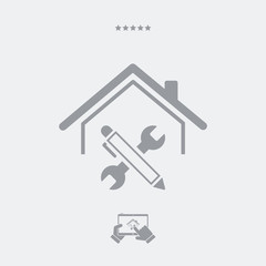 House renovation - Vector web icon