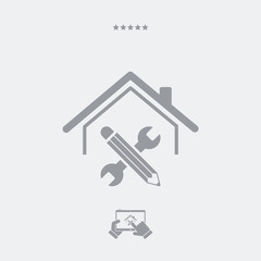House renovation - Vector web icon