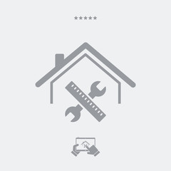 House renovation - Vector web icon