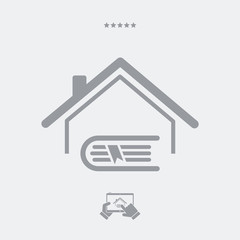 Library or school concept - Vector web icon