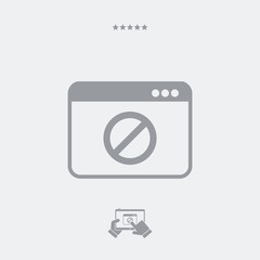 Forbidden access - Private area - Vector web icon