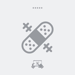 Scare and plaster - Vector web icon