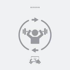 Body building training - Vector web icon