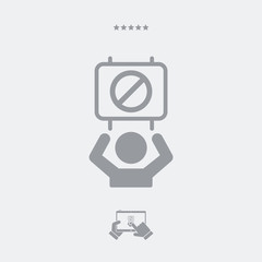 Prohibited area - Vector web icon