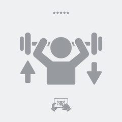 Gym training guide  - Vector web icon