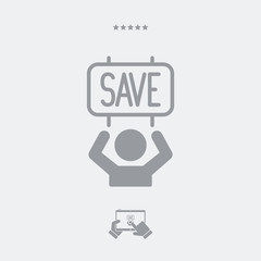 Environmentalists protest - Vector web icon