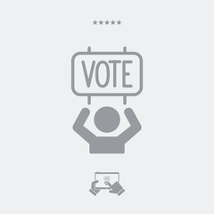 Electoral supporters - Vector web icon