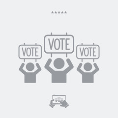 Electoral supporters - Vector web icon
