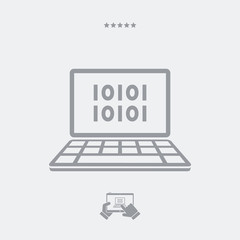 Binary code - Vector web icon