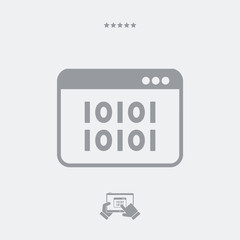 Binary code - Vector web icon