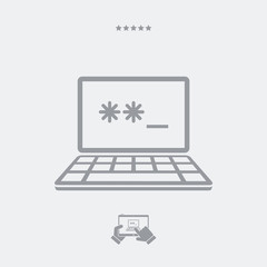 Private account - Password - Vector web icon