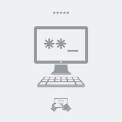Private account - Password - Vector web icon