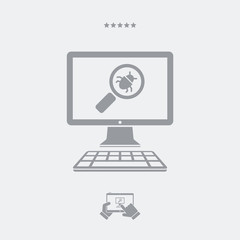 Virus find - Vector web icon