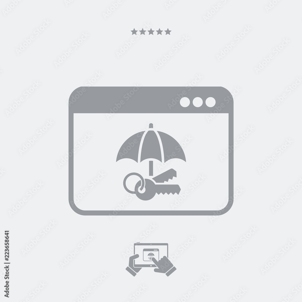 Poster protected access - vector web icon