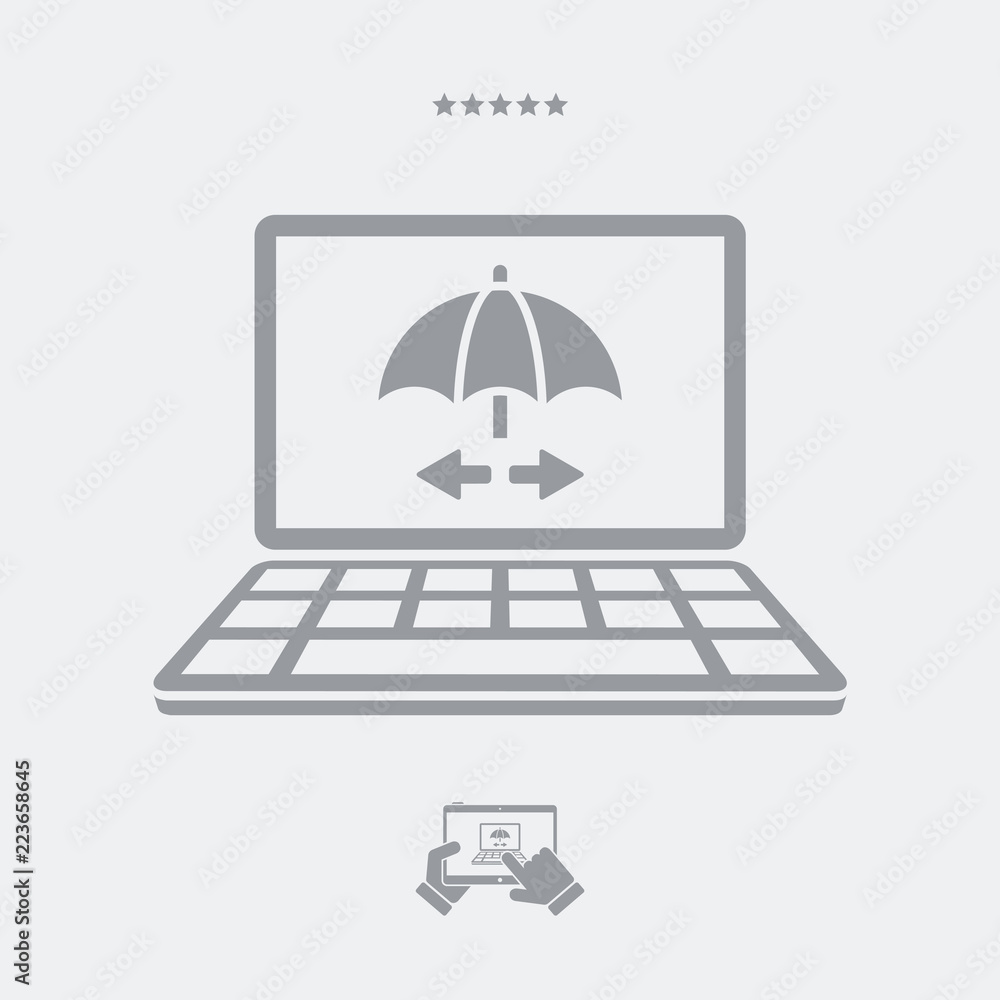 Aufkleber network security system - vector web icon