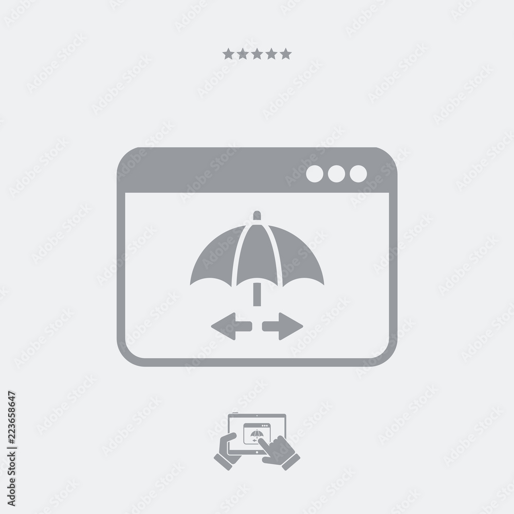Aufkleber network security system - vector web icon