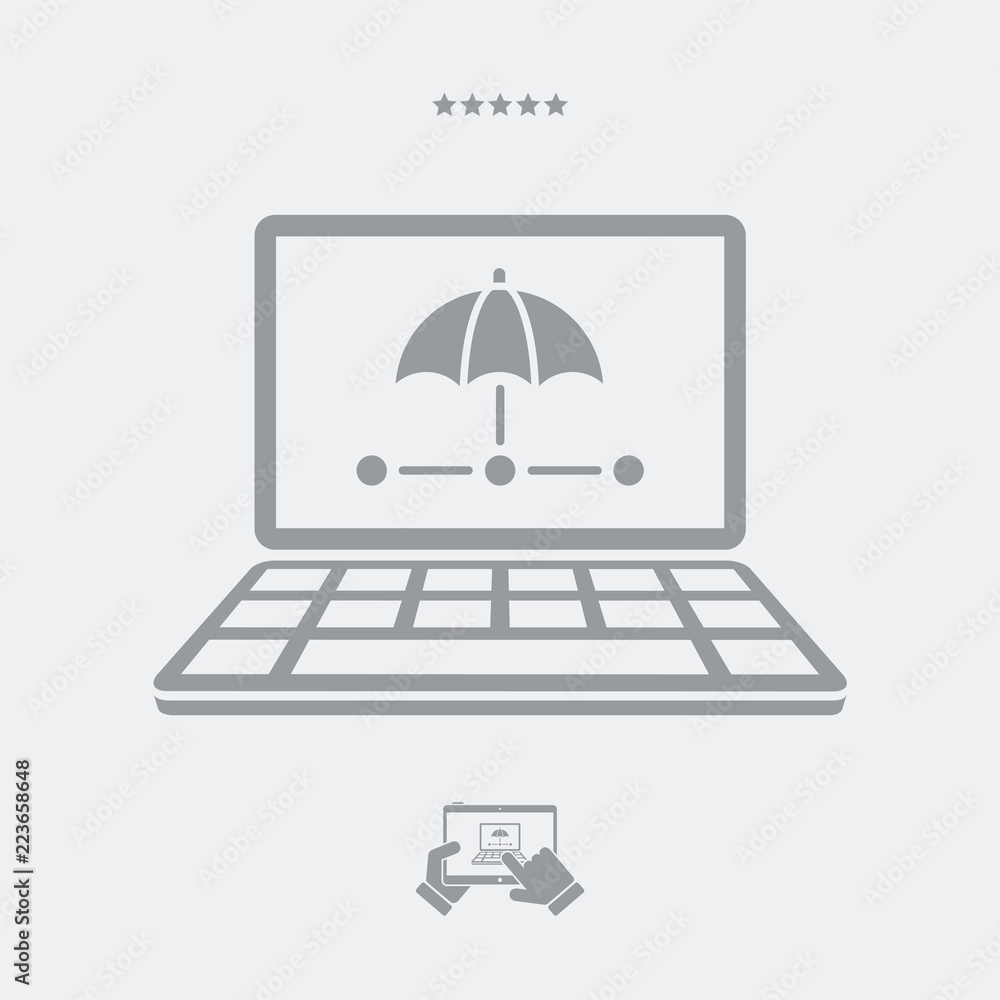 Poster network security - vector web icon