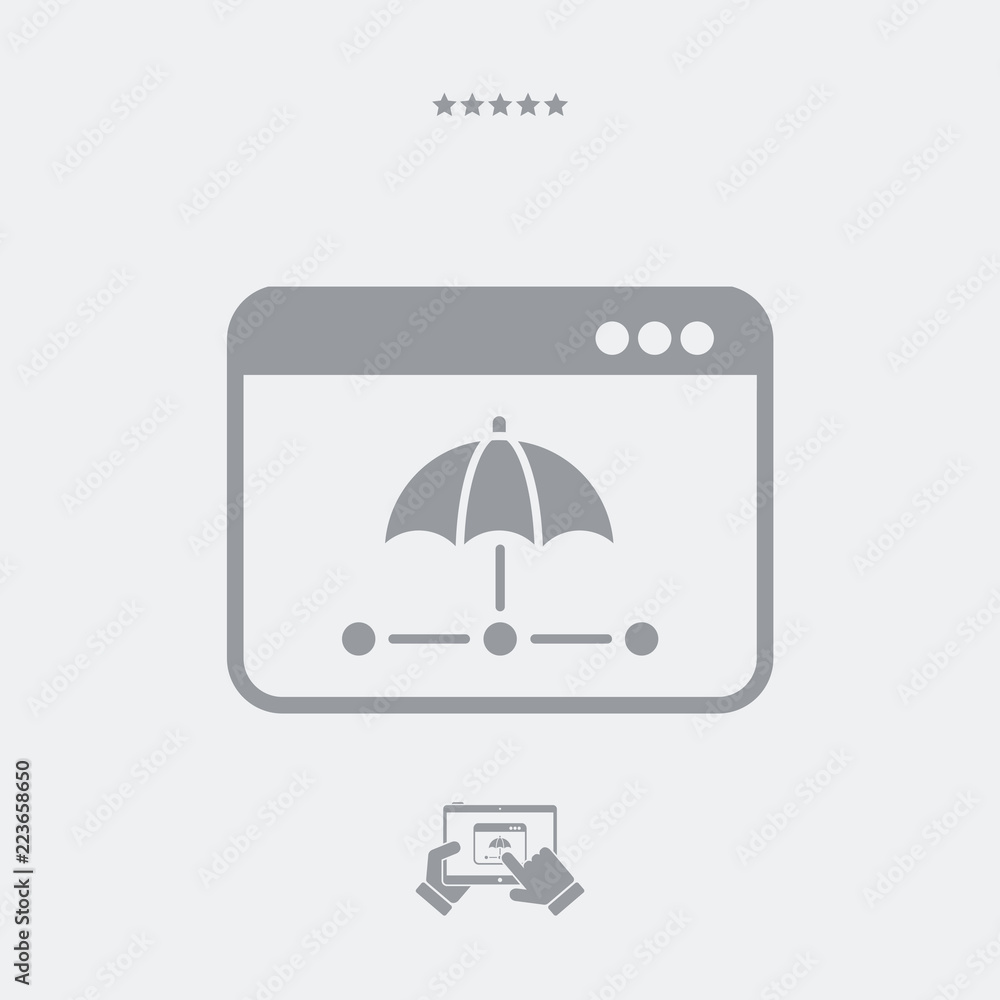Poster network security - vector web icon