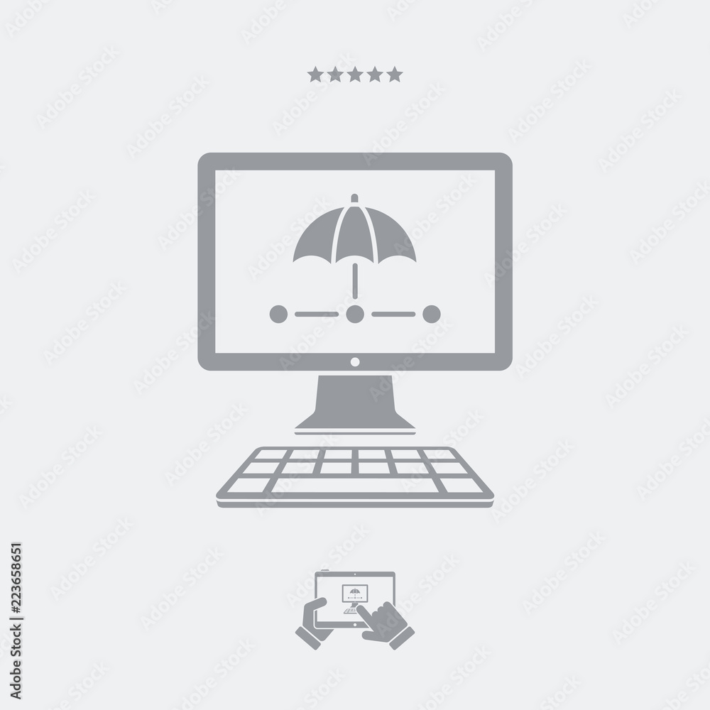 Poster network security - vector web icon
