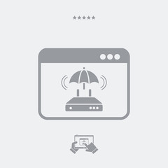 Router protection - Vector web icon