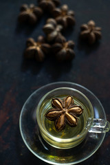 Sacha inchi hot tea in a cup