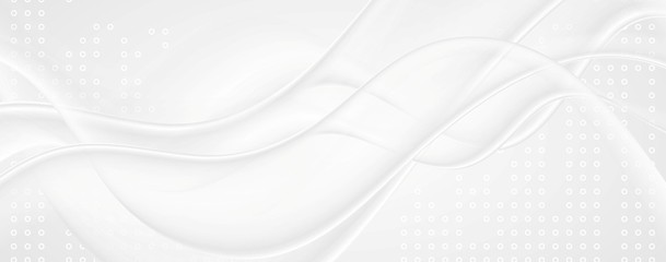 White grey abstract soft smooth waves background