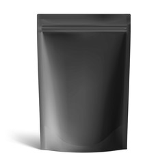 Food pouch bags isolated on white background. Vector illustration. Front view. Can be use for template your design, presentation, promo, ad. EPS10.