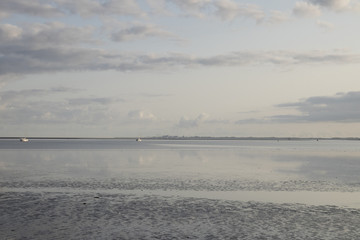 View on Wadden sea and Harlingen