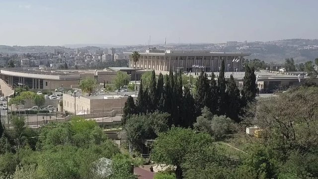 Flying close to the Israeli Kneset Parlament
Aerial View of the Israeli Kneset parlament
