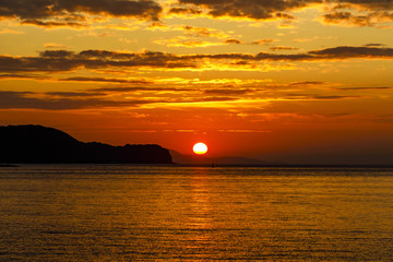 鷹島の夕日