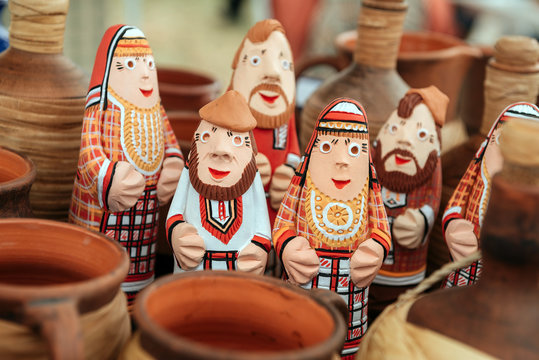 Udmurt style clay toys on fair
