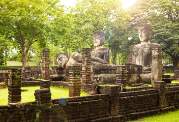 The Buddha at Kamphaengphet Historical Park Nong Pong District Kamphaeng Phet Province, Thailand