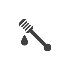 Honey ladle vector icon. filled flat sign for mobile concept and web design. Mead solid icon. Symbol, logo illustration. Pixel perfect vector graphics