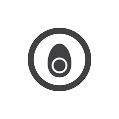 Egg yolk in a circle vector icon. filled flat sign for mobile concept and web design. Solid icon. Symbol, logo illustration. Pixel perfect vector graphics