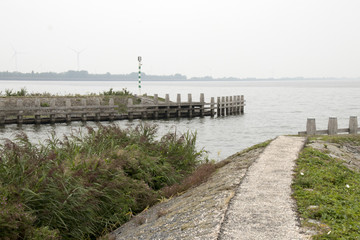 Original Dutch Jetty  in the IJsselmeer
