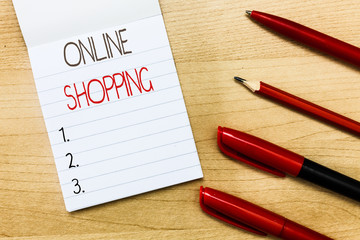Conceptual hand writing showing Online Shopping. Business photo text allows consumers to buy their goods over the Internet.