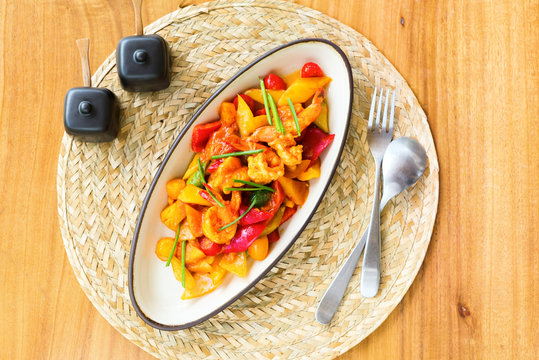 Stir fried shrimp with Sweet and Sour sauce