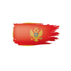 montenegro flag, vector illustration on a white background.
