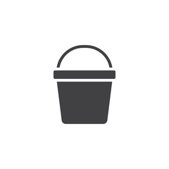 Bucket vector icon. filled flat sign for mobile concept and web design. Pail solid icon. Symbol, logo illustration. Pixel perfect vector graphics © alekseyvanin