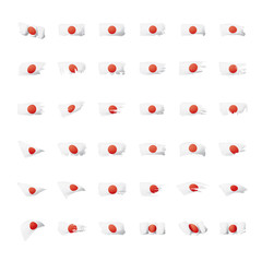 Japan flag, vector illustration on a white background.