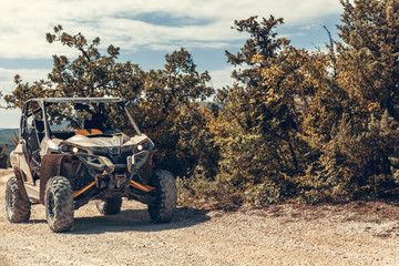 Fototapeta premium A trip on the ATV