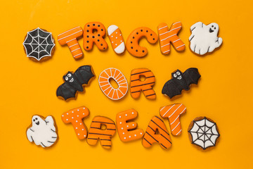 Halloween concept with cookies