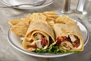 Gourmet chhicken wrap sandwich